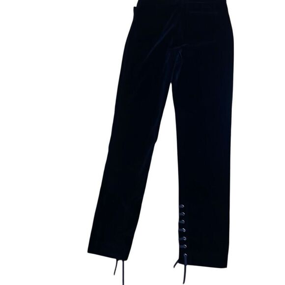 NWT Yves Saint Laurent Black Velvet Lace-Up Pants Runway Tom Ford F/W 2001 - Picture 10 of 14